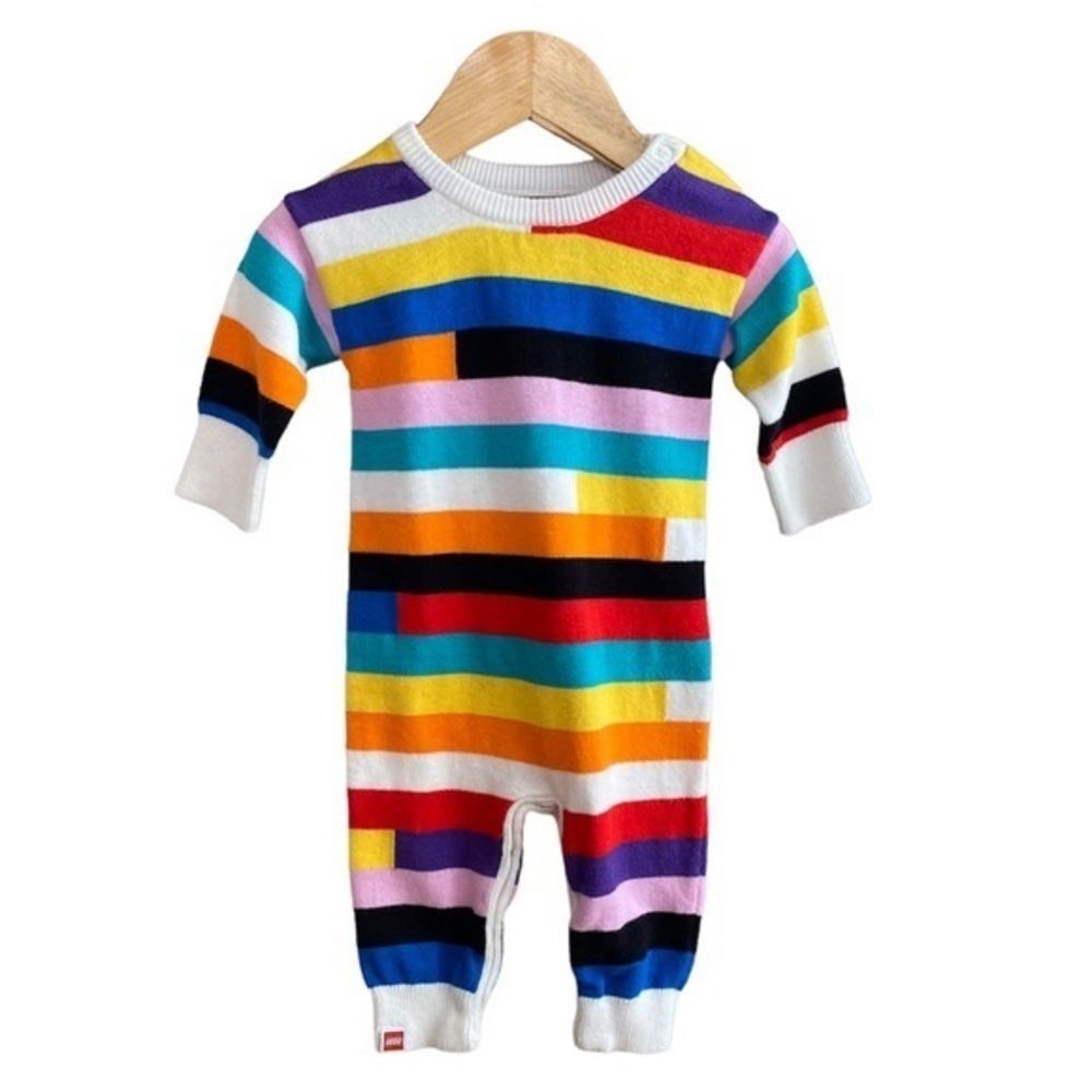 Lego X Target Colorful Rainbow Stripe Knit Sweater Romper